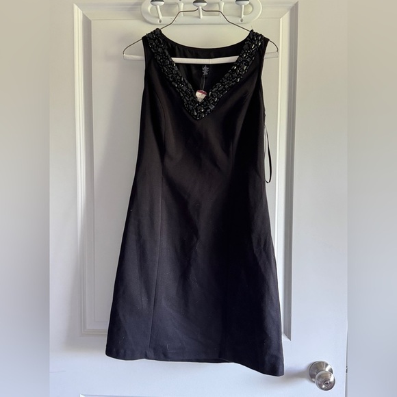 INC International Concepts Black Dress with Beaded Detail - Picture 10 of 11